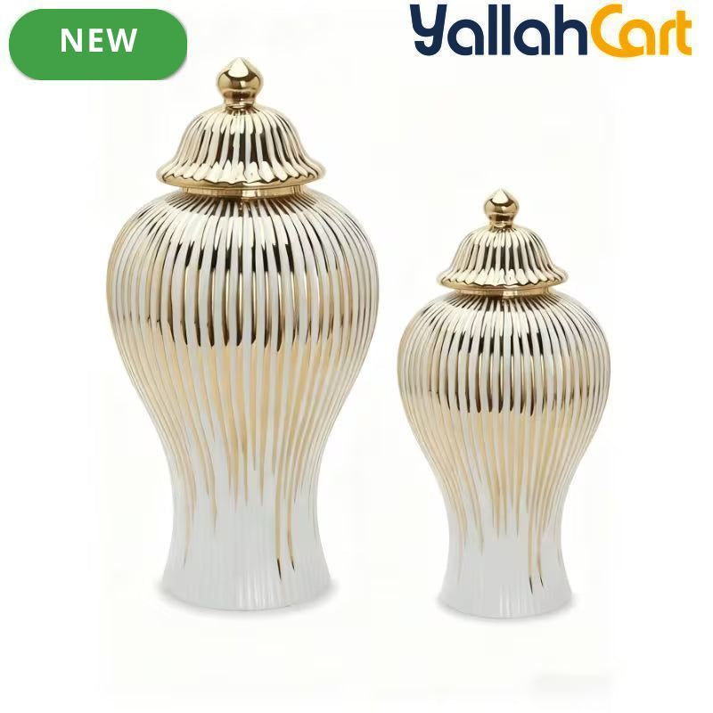 European Luxury Ceramic Bottle Vase – Versatile Decorative Storage for Home & Hotel Décor