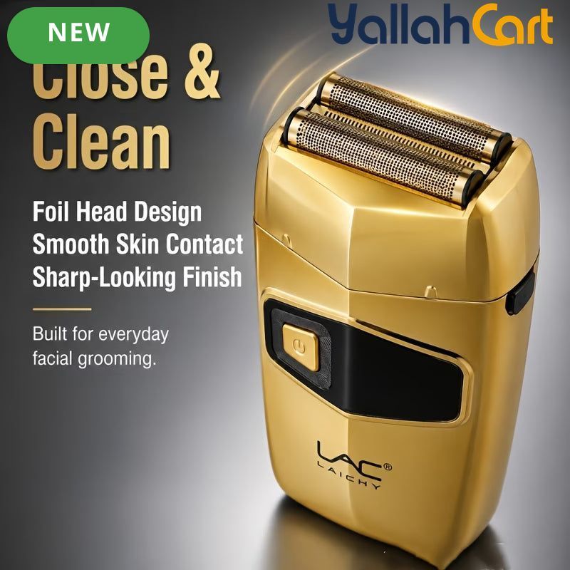 Mini Golden Electric Razor – Compact Corded Shaver for Travel & Daily Grooming