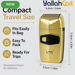 Mini Golden Electric Razor – Compact Corded Shaver for Travel & Daily Grooming