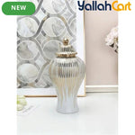 European Luxury Ceramic Bottle Vase – Versatile Decorative Storage for Home & Hotel Décor