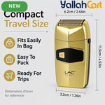 Mini Golden Electric Razor – Compact Corded Shaver for Travel & Daily Grooming