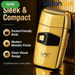 Mini Golden Electric Razor – Compact Corded Shaver for Travel & Daily Grooming
