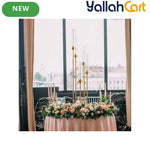 107.95cm 5-Arm Golden Floor Candle Holder – Metal Centerpiece for Weddings & Home Décor