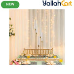 107.95cm 5-Arm Golden Floor Candle Holder – Metal Centerpiece for Weddings & Home Décor