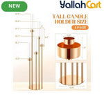 107.95cm 5-Arm Golden Floor Candle Holder – Metal Centerpiece for Weddings & Home Décor