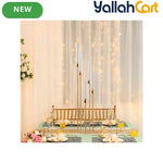 107.95cm 5-Arm Golden Floor Candle Holder – Metal Centerpiece for Weddings & Home Décor