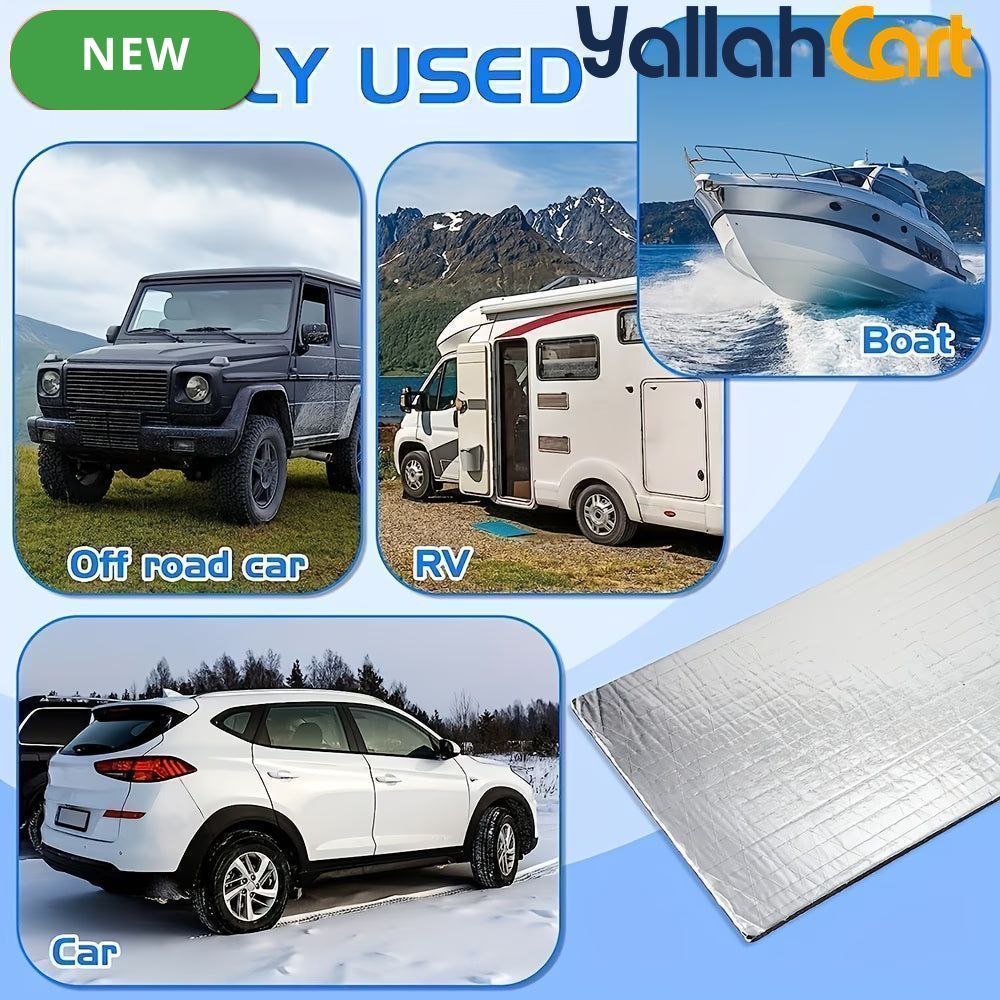 10 Pieces Car Hood Sound Deadening Panels 5mm Thermal Insulation