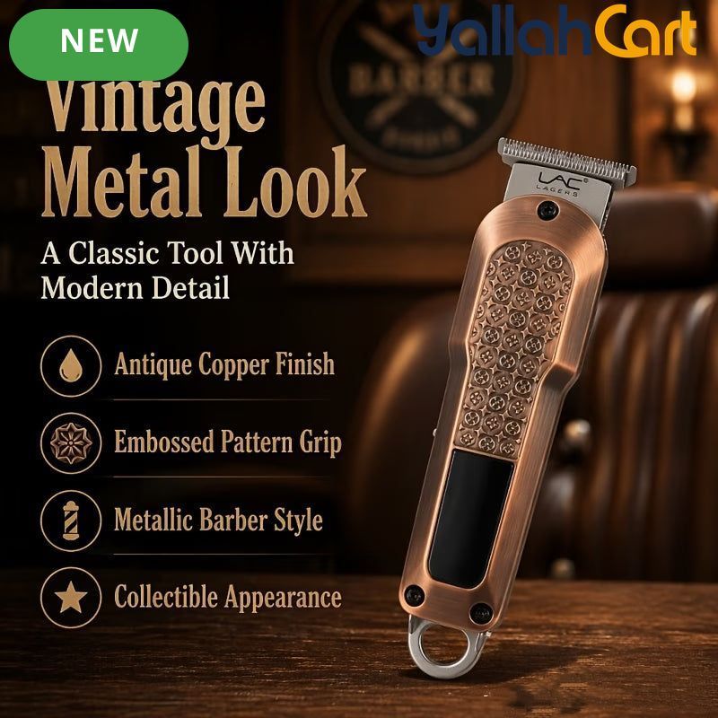 Classic Retro Metallic Hair Edger Trimmer Coffee Color