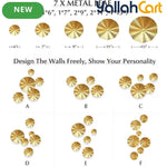 7-Piece Golden Metal Leaf Wall Art – 3D Decorative Wall Sculptures for Home & Office
