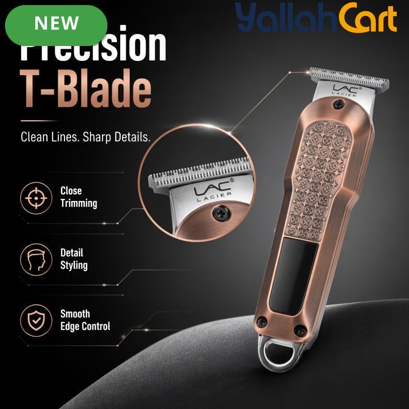 Classic Retro Metallic Hair Edger Trimmer Coffee Color
