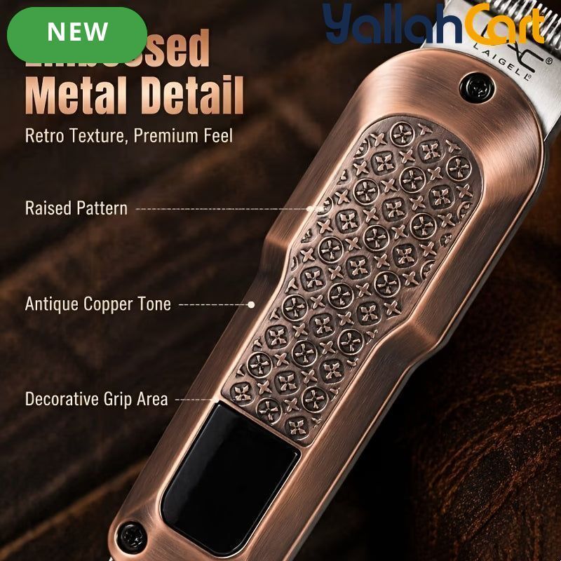 Classic Retro Metallic Hair Edger Trimmer Coffee Color
