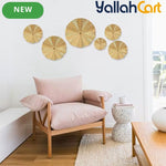 7-Piece Golden Metal Leaf Wall Art – 3D Decorative Wall Sculptures for Home & Office