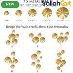 7-Piece Golden Metal Leaf Wall Art – 3D Decorative Wall Sculptures for Home & Office