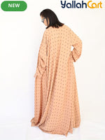 Plus Size Women’s Soft Jacquard Cardigan Abaya – Loose & Comfortable Robe