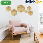 7-Piece Golden Metal Leaf Wall Art – 3D Decorative Wall Sculptures for Home & Office