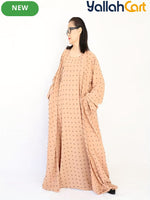 Plus Size Women’s Soft Jacquard Cardigan Abaya – Loose & Comfortable Robe