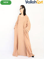 Plus Size Women’s Soft Jacquard Cardigan Abaya – Loose & Comfortable Robe
