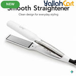White Wide Plate Titanium Hair Straightener – Fast Heating Flat Iron for Thick Long Hair