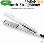 White Wide Plate Titanium Hair Straightener – Fast Heating Flat Iron for Thick Long Hair