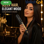 Wide Plate Digital Hair Straightener Flat Iron – Black