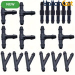 18 Pieces/30 Pieces Car Windshield Washer Pipe Connectors 3 Shapes