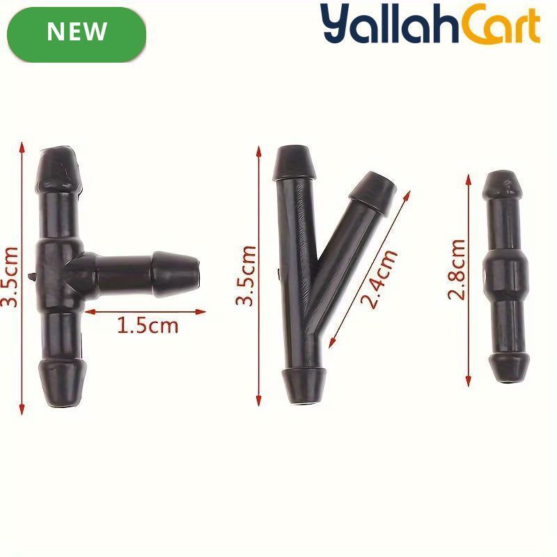 18 Pieces/30 Pieces Car Windshield Washer Pipe Connectors 3 Shapes
