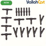 18 Pieces/30 Pieces Car Windshield Washer Pipe Connectors 3 Shapes