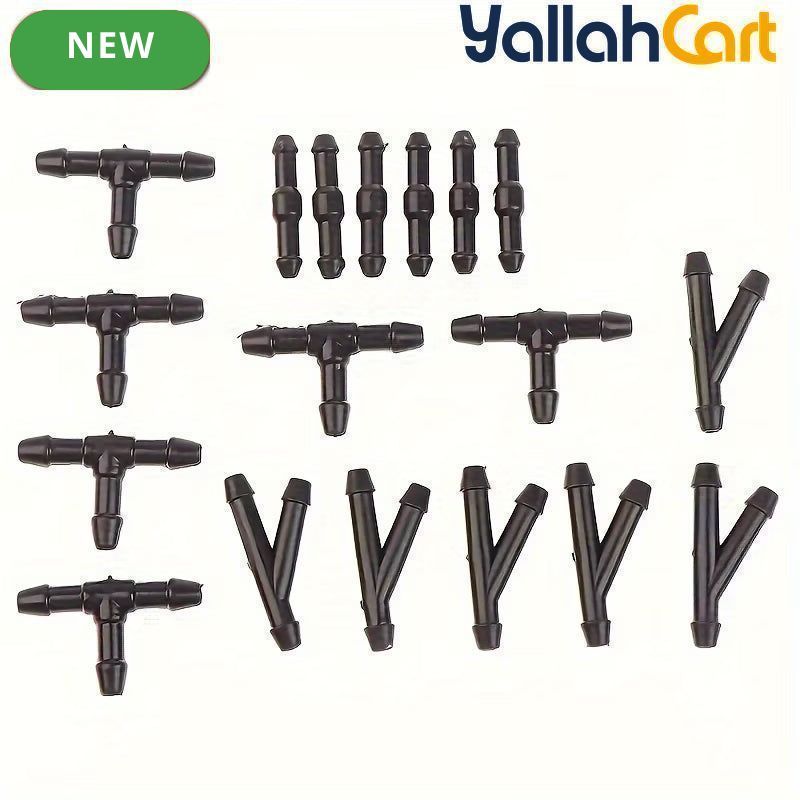 18 Pieces/30 Pieces Car Windshield Washer Pipe Connectors 3 Shapes