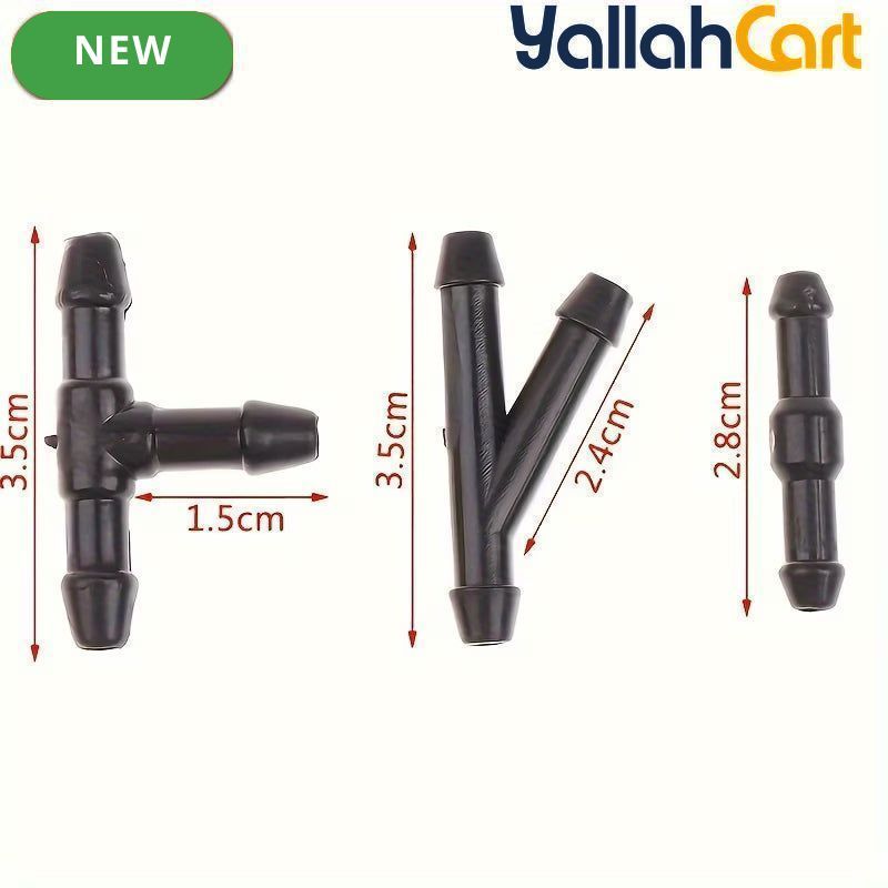 18 Pieces/30 Pieces Car Windshield Washer Pipe Connectors 3 Shapes