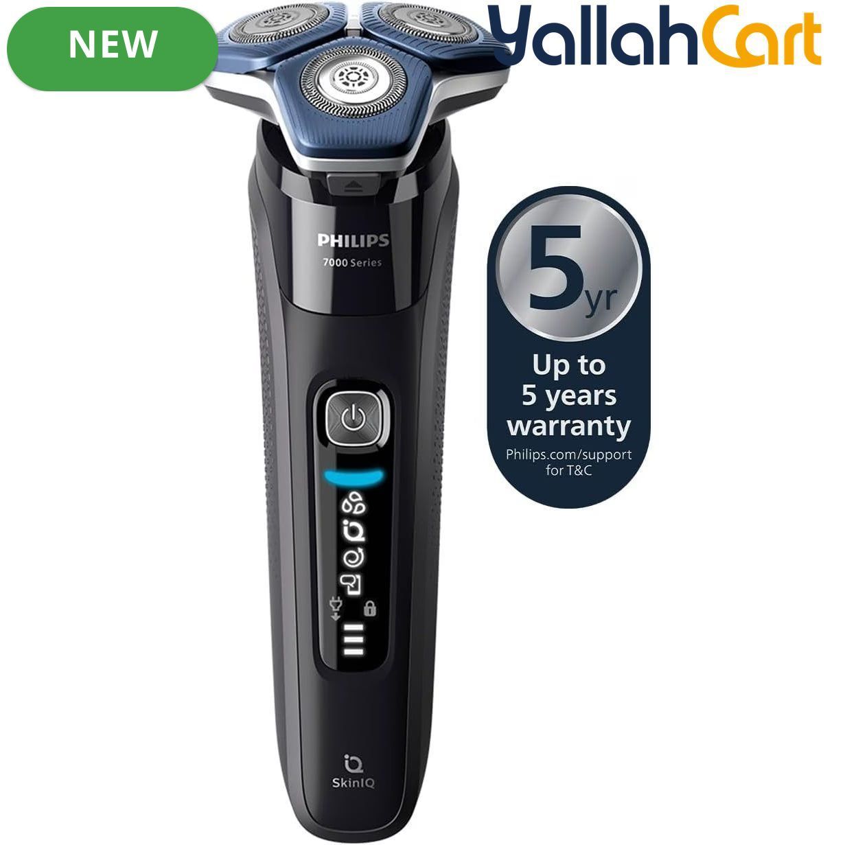 Philips Shaver S7886/35 – Wet & Dry, SkinIQ Technology, Flexible Heads, 60min Cordless – Black