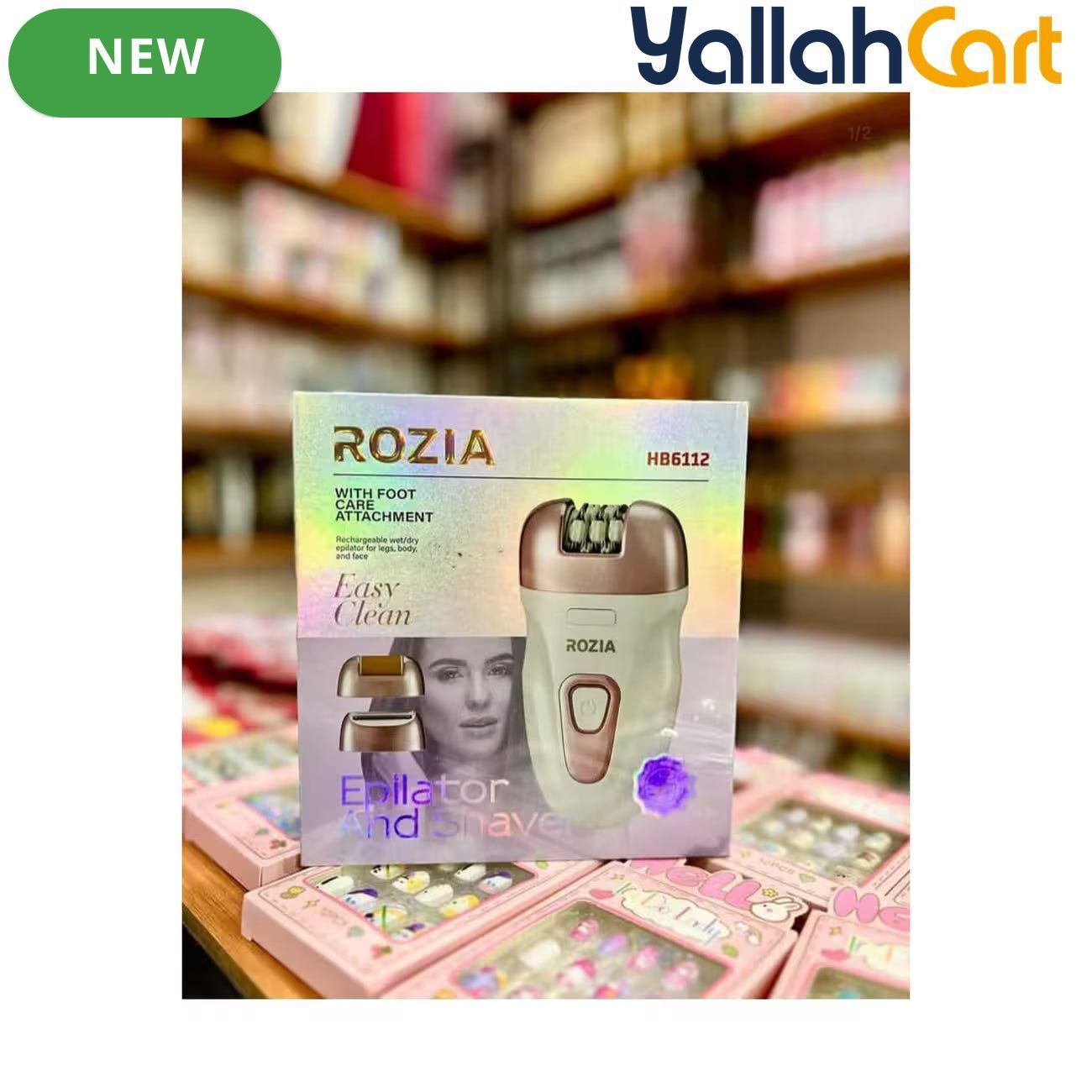 HB-6112 3-in-1 Rechargeable Beauty & Grooming Kit – Pink Epilator, Shaver & Callus Remover