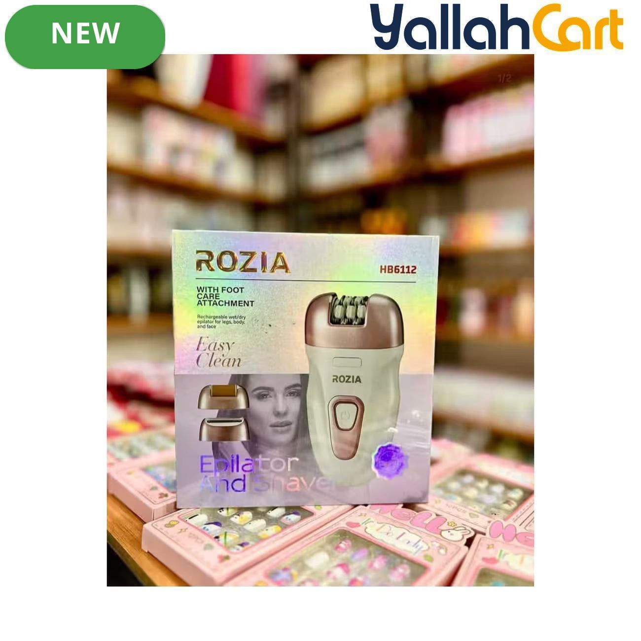 HB-6112 3-in-1 Rechargeable Beauty & Grooming Kit – Pink Epilator, Shaver & Callus Remover