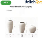 Large Ceramic Hydroponic Vase – Modern Decorative Flower Holder for Home & Office