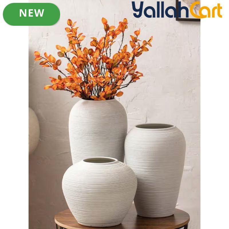 Large Ceramic Hydroponic Vase – Modern Decorative Flower Holder for Home & Office
