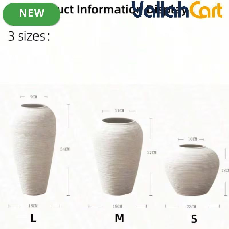 Large Ceramic Hydroponic Vase – Modern Decorative Flower Holder for Home & Office