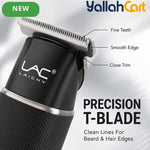 Sleek Black & Silver Hair Clipper – Portable Cordless Precision Trimmer