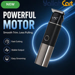 Sleek Black & Silver Hair Clipper – Portable Cordless Precision Trimmer