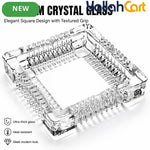 Modern Square Glass Ashtray – Portable Transparent Desktop Ashtray for Home & Office