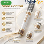 3-in-1 White Hot Air Brush Set – Hair Dryer, Smoother & Curler