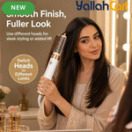 3-in-1 White Hot Air Brush Set – Hair Dryer, Smoother & Curler