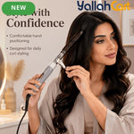 Gray White Professional Curling Wand – Ceramic Barrel Curling Iron