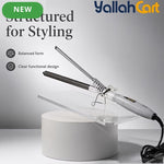 Gray White Professional Curling Wand – Ceramic Barrel Curling Iron