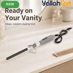 Gray White Professional Curling Wand – Ceramic Barrel Curling Iron