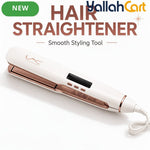 White Rose Golden Travel Hair Straightener – Ceramic Flat Iron with Travel Bag