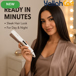 White Rose Golden Travel Hair Straightener – Ceramic Flat Iron with Travel Bag