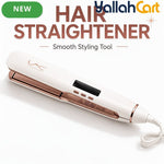 White Rose Golden Travel Hair Straightener – Ceramic Flat Iron with Travel Bag