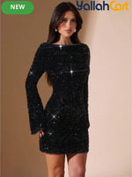BAE Black Sequin Mini Dress