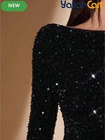 BAE Black Sequin Mini Dress