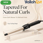 Professional Tapered Curling Wand with Negative Ion Technology – Champagne