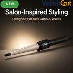 Professional Tapered Curling Wand with Negative Ion Technology – Champagne